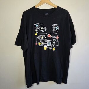 Ann Arbor Black Beer Brewing Process Tee Size 2XL Homebrew Casual Weekend